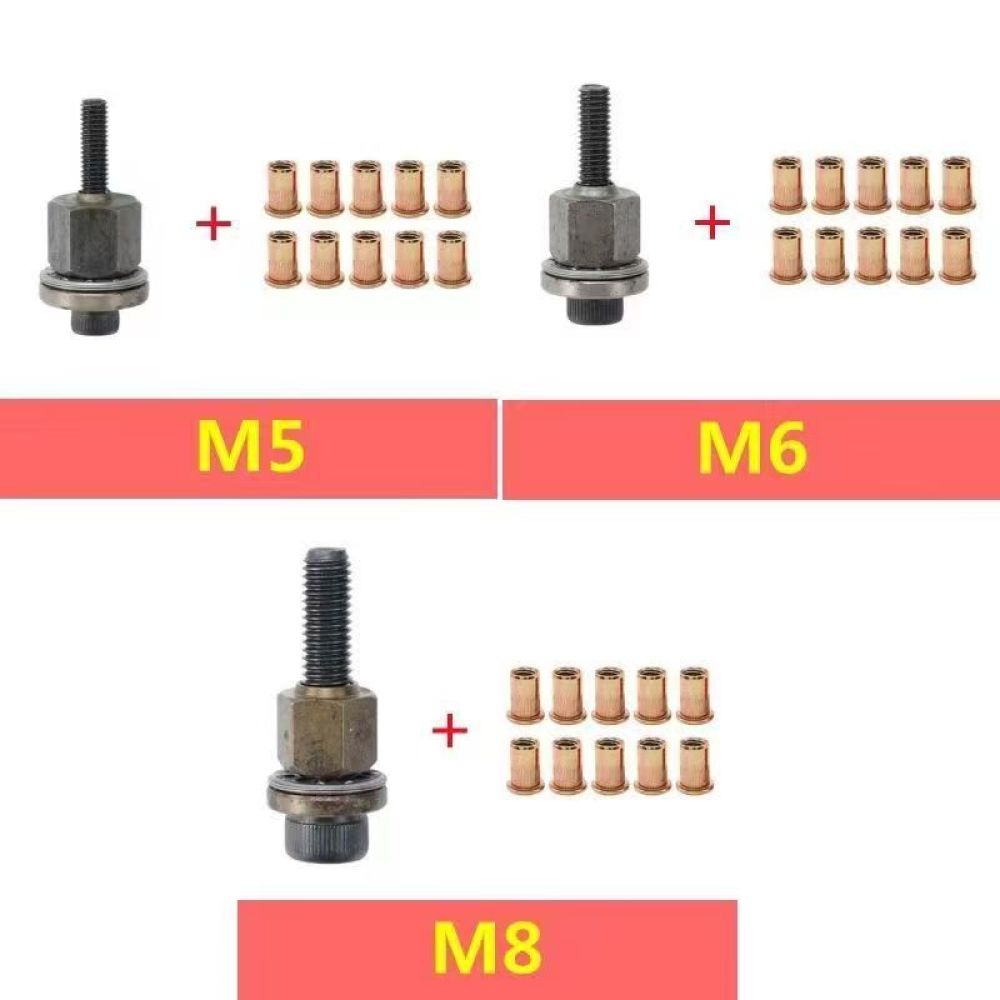 Rivet Setter Tool - เครื่องมือยึดหมุดแบบพกพา M3 M12 ชุดเครื่องมือยึดหมุดแบบแมนนวล อุปกรณ์ยึดติดสำหรับซ่อมแซมโลหะในอุตสาหกรรมยานยนต์และอุตสาหกรรม