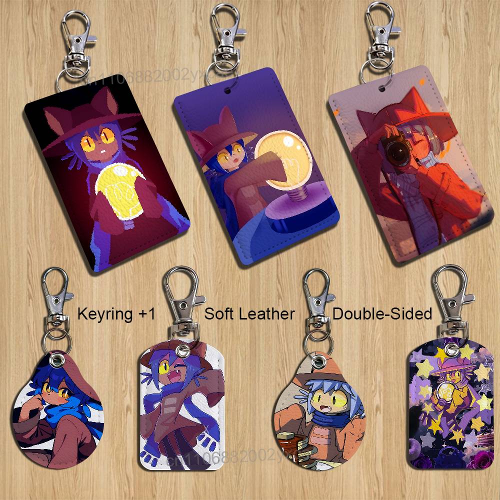 Leatherwork Keychain - ที่ใส่บัตรน่ารักลาย Niko สำหรับใส่บัตรธนาคาร บัตรทำงาน บัตรนักเรียน บัตรโดยสาร
