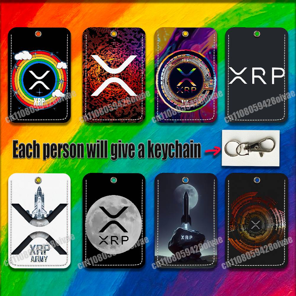 Leatherwork Keychain - Xrp Ripple คริปโตเคอเรนซีดิจิทัล สำหรับคลิปติดบัตรประชาชน บัตรเครดิต บัตรธนาคาร