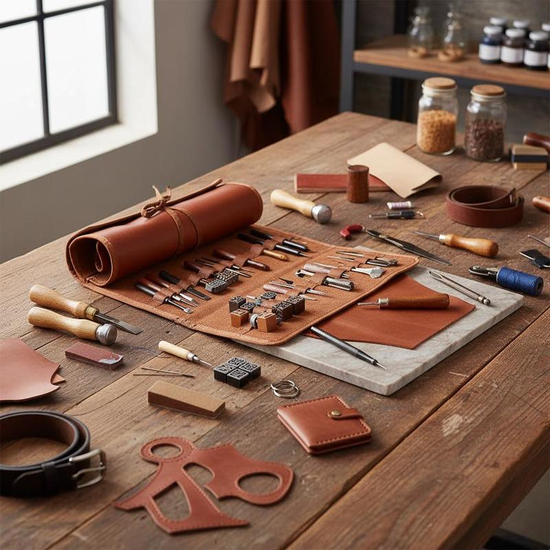 Leather Workshop - ชุดอุปกรณ์งานหนัง 72 ชิ้น ขนาด 10x6x2 นิ้ว
