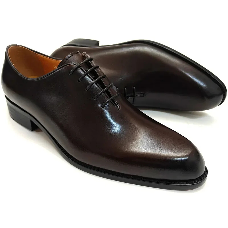 Leather Work Oxfords - รองเท้าหนังผู้ชายสำหรับใส่ทำงานออฟฟิศทำงานแบบลำลองผ้าอ๊อกซ์ฟอร์ดสวมใส่สบาย
