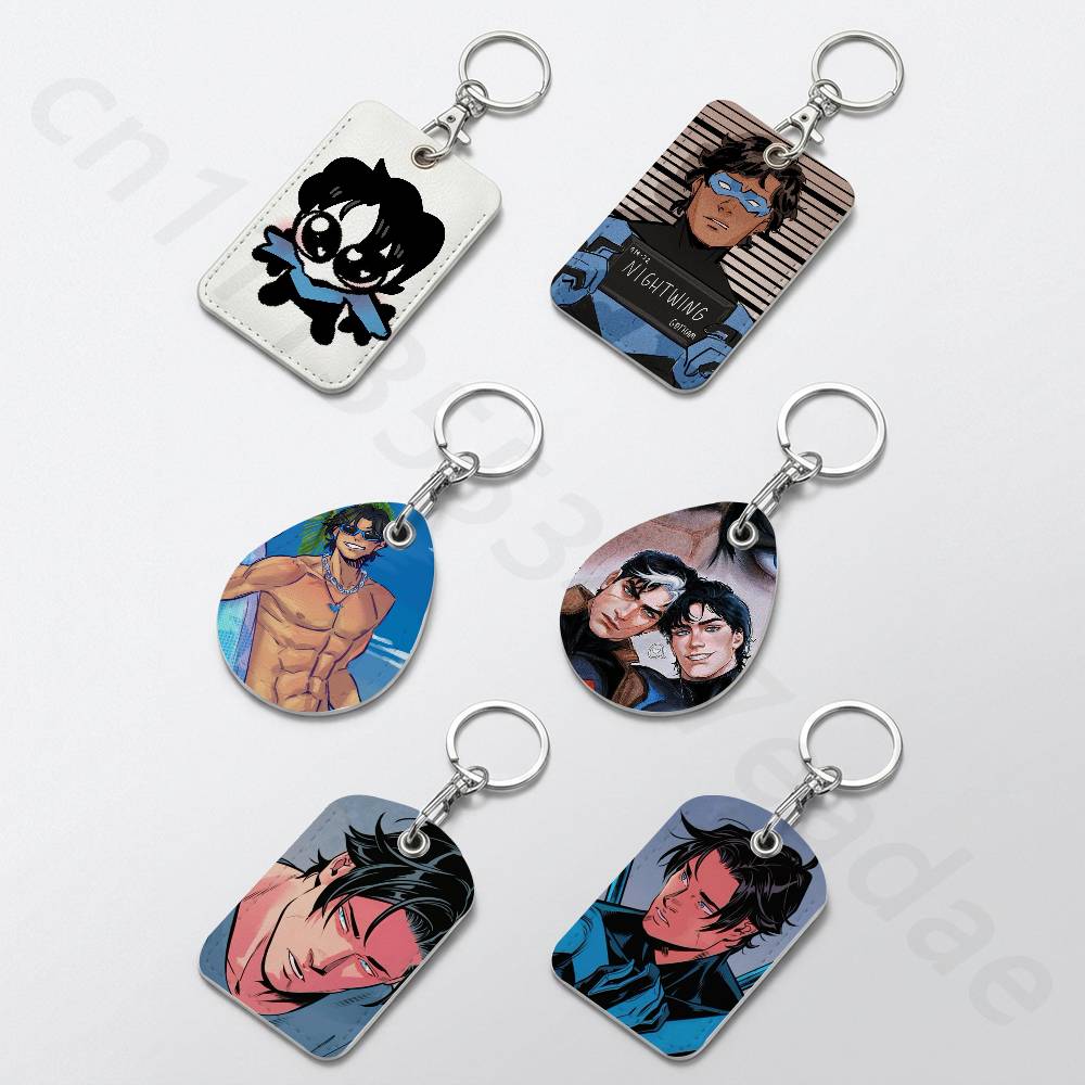 Leatherwork Keychain - พวงกุญแจน่ารัก D-Dick Grayson สำหรับใส่บัตรธนาคาร บัตรทำงาน บัตรนักเรียน