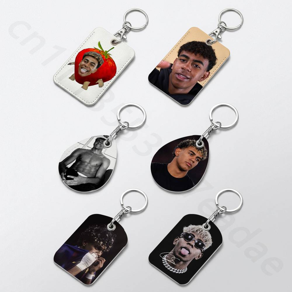Leatherwork Keychain - L-Lamine Yamal Holder พวงกุญแจสำหรับธุรกิจธนาคาร ที่ใส่บัตรทำงาน ซองใส่บัตรนักเรียน