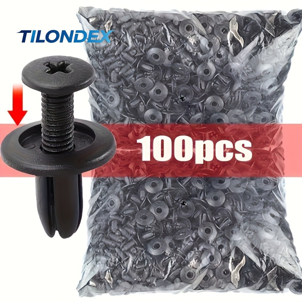 Rivet Setter Tool - ชุดคลิปยึดติดรถยนต์ TILONDEX 100 ชิ้น ชุดคลิปยึดประตู บังโคลน