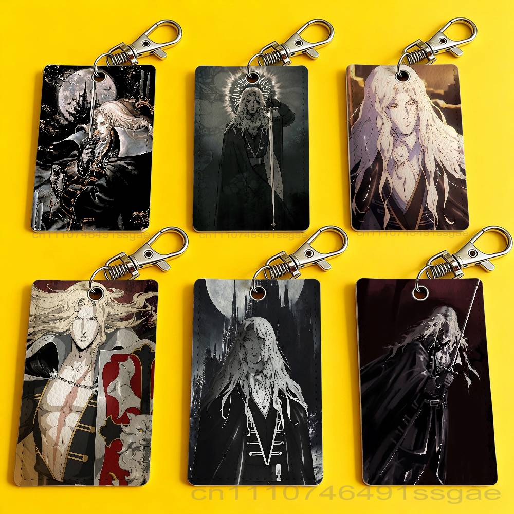 Leatherwork Keychain - เกม ซี-คาสเทลวาเนีย อัลคาการ์ดที่ใส่บัตรพร้อมพวงกุญแจ สำหรับใส่บัตรธนาคาร บัตรทำงาน บัตรนักเรียน