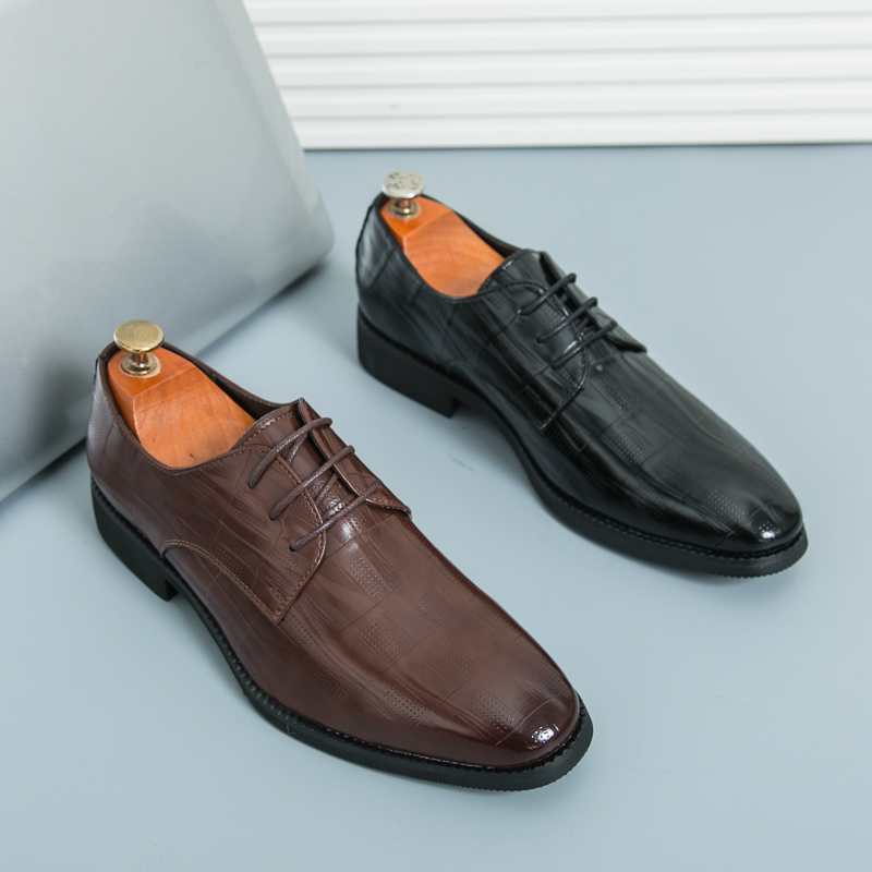 รองเท้าหนังผู้ชายใหม่คุณภาพสูง - Leather Work Oxfords บทวิจารณ์และราคา