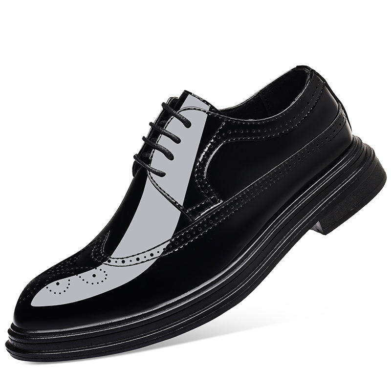 รองเท้าหนังแก้วผู้ชายแบบ Brogu - Leather Work Oxfords บทวิจารณ์และราคา