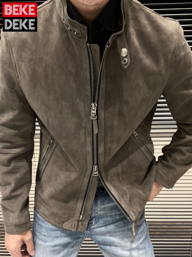เสื้อแจ็คเก็ตหนังกลับทรงสลิมฟิ - Leather Work For Kids บทวิจารณ์และราคา