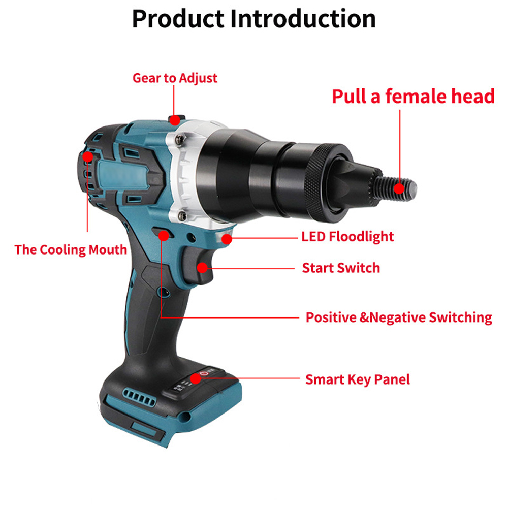 ชุดเครื่องยิงรีเวทไฟฟ้าแบบไร้แ - Rivet Setter Tool บทวิจารณ์และราคา