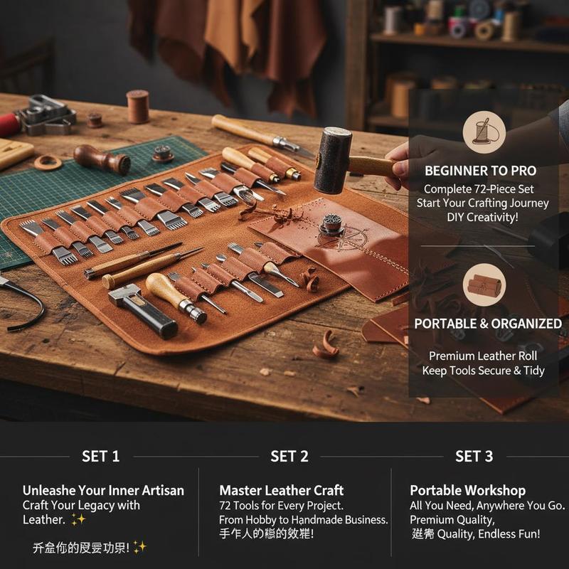 ชุดอุปกรณ์งานหนัง 72 ชิ้น ขนาด - Leather Workshop บทวิจารณ์และราคา