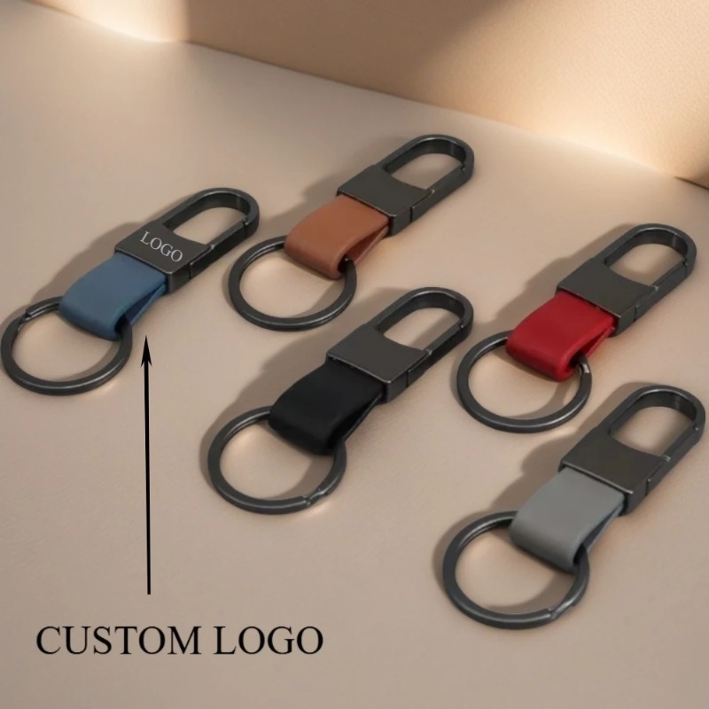 แฟชั่นพวงกุญแจหนังโลโก้ที่กําห - Leatherwork Keychain บทวิจารณ์และราคา