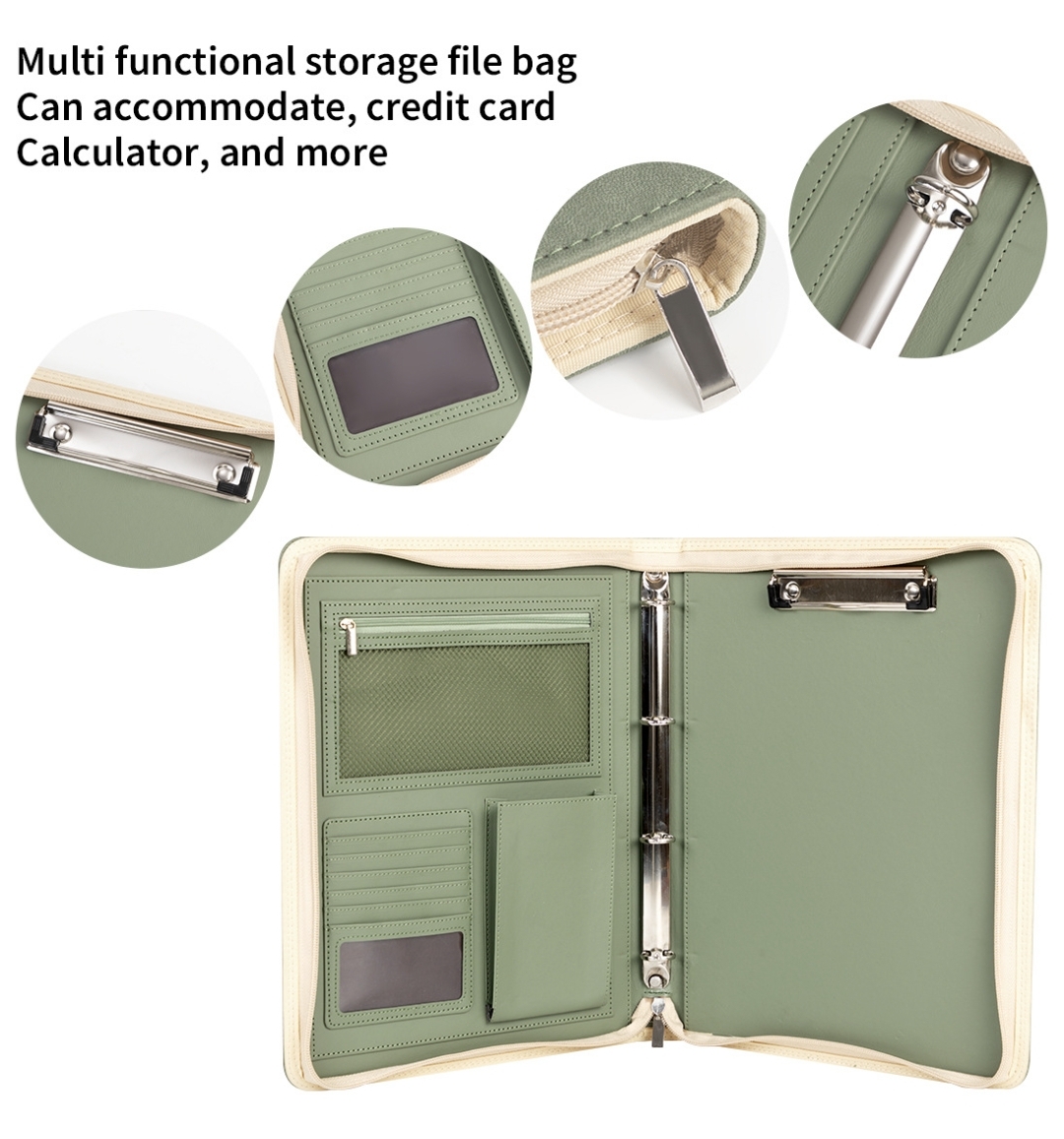 ใหม่ A4 ซิป Padfolio โฟลเดอร์  - Leather Work Folder บทวิจารณ์และราคา