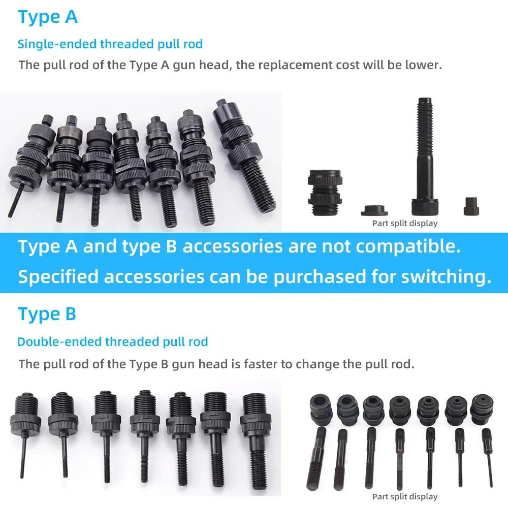 อุตสาหกรรม Rivet Nut ปืนไฮดรอล - Rivet Setter Tool บทวิจารณ์และราคา