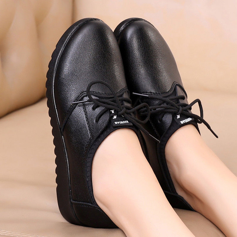 รองเท้าอ็อกซ์ฟอร์ดสีดำล้วนสำหร - Leather Work Oxfords บทวิจารณ์และราคา