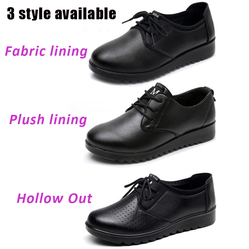 รองเท้าอ็อกซ์ฟอร์ดสีดำล้วนสำหร - Leather Work Oxfords บทวิจารณ์และราคา