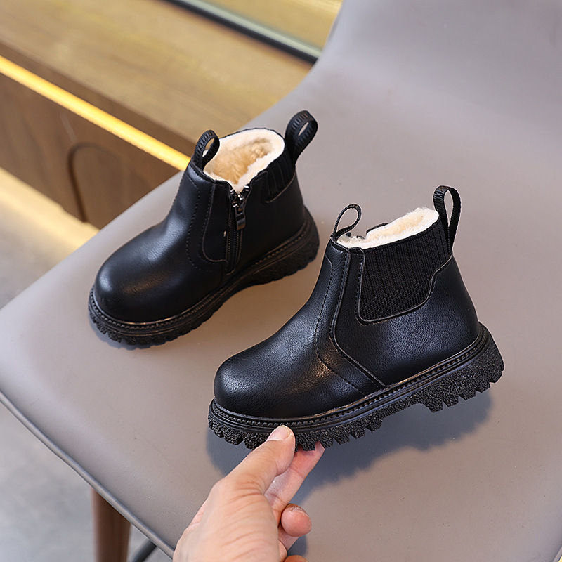 รองเท้าบูทสั้นสำหรับเด็กบุขนแก - Leather Work For Kids บทวิจารณ์และราคา