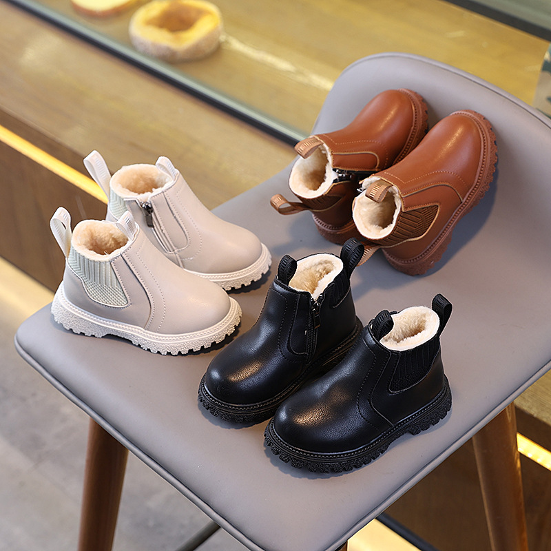 รองเท้าบูทสั้นสำหรับเด็กบุขนแก - Leather Work For Kids บทวิจารณ์และราคา