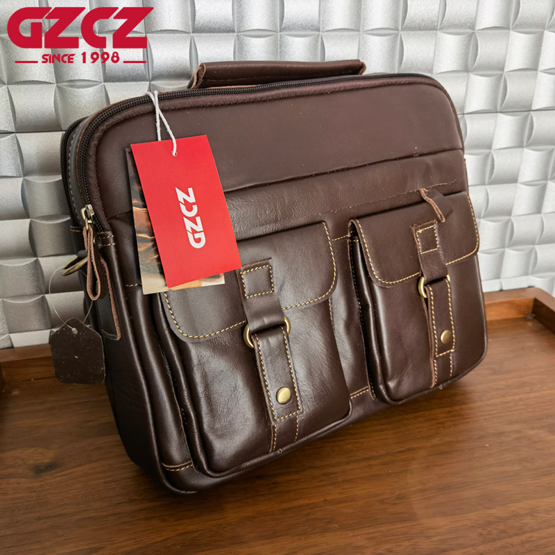 GZCZ กระเป๋าถือผู้ชาย กระเป๋าค - Leatherwork Bag บทวิจารณ์และราคา