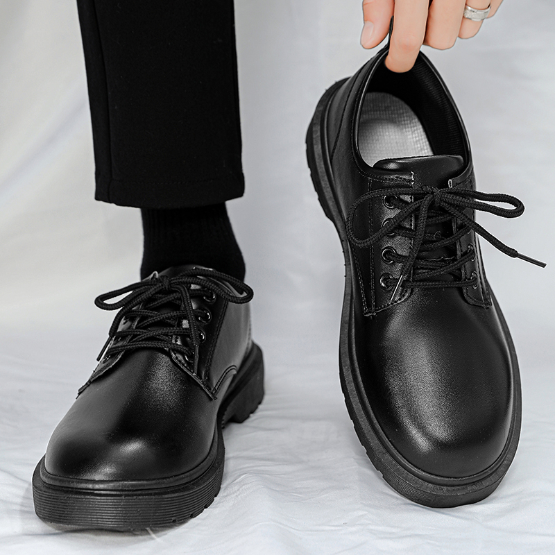 รองเท้าหนังผู้ชายรองเท้าทำงานแ - Leather Work Oxfords บทวิจารณ์และราคา