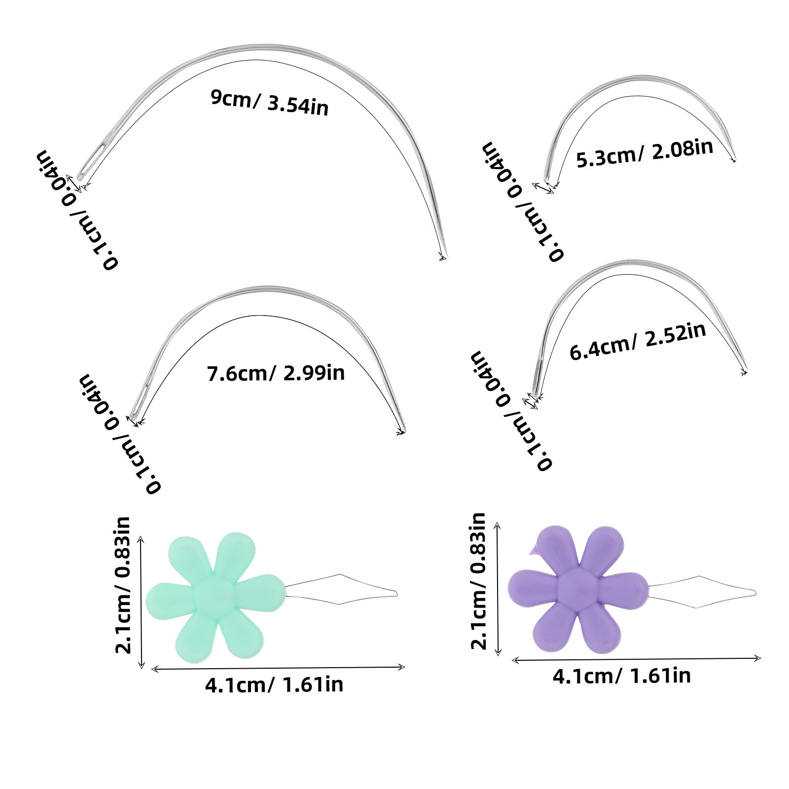 ชุดเข็มเย็บผ้าแบบโค้งสำหรับงาน - Leatherwork Hand Sewing Needles บทวิจารณ์และราคา