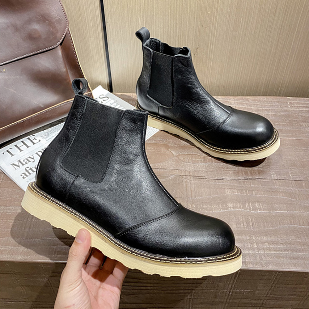 รองเท้าบูทเชลซีหนังแท้สไตล์เรโ - Leather Work Oxfords บทวิจารณ์และราคา