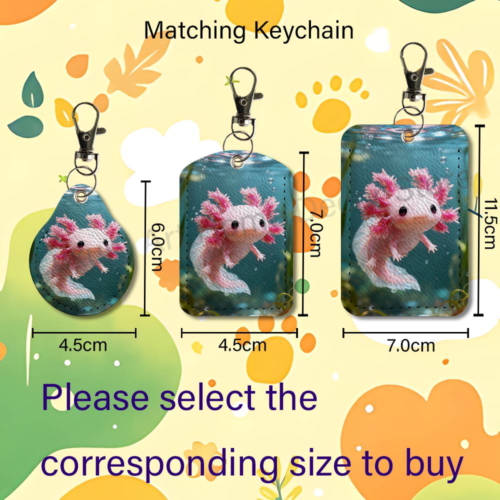 พวงกุญแจการ์ตูน A-Axolotl สีชม - Leatherwork Keychain บทวิจารณ์และราคา