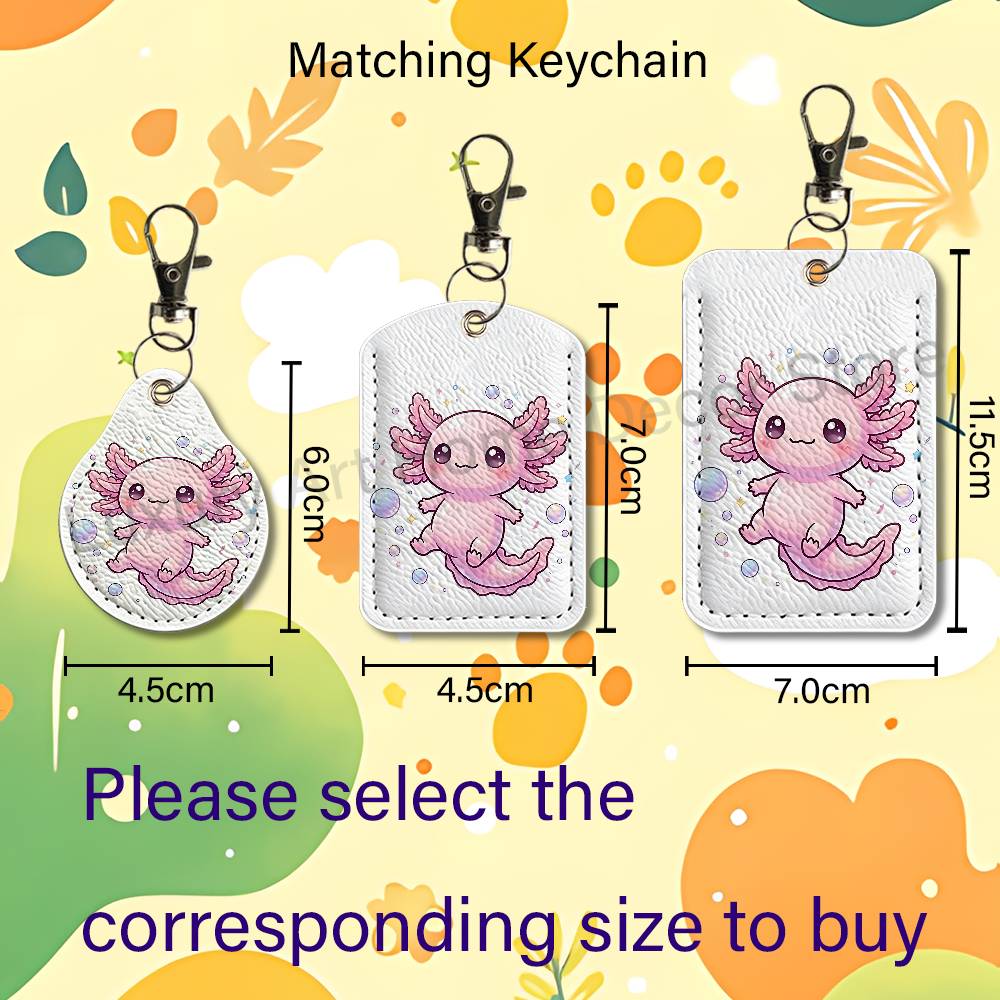 พวงกุญแจการ์ตูน A-Axolotl สีชม - Leatherwork Keychain บทวิจารณ์และราคา