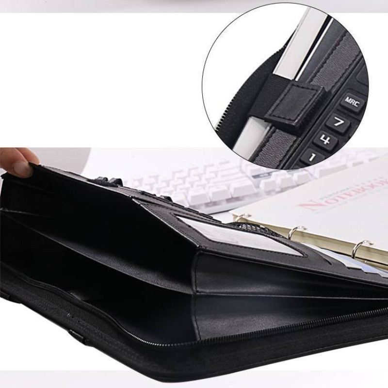 1 ชิ้น A4 หนัง PU ซิปแฟ้มโฟลเด - Leather Work Folder บทวิจารณ์และราคา