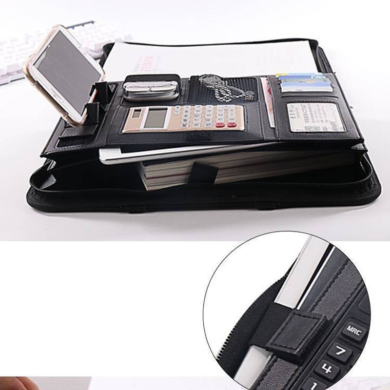 1 ชิ้น A4 หนัง PU ซิปแฟ้มโฟลเด - Leather Work Folder บทวิจารณ์และราคา