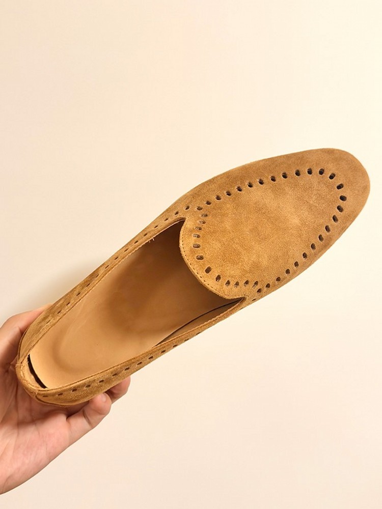 รองเท้าลำลองผู้ชายหนังกลับแท้แ - Leather Work For Kids บทวิจารณ์และราคา