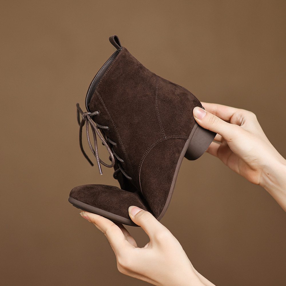 รองเท้าบูทข้อเท้าแบบเรียบง่ายส - Leather Work For Kids บทวิจารณ์และราคา