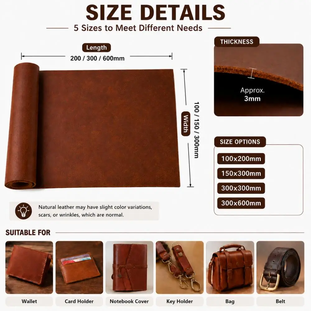 แผ่นหนังวัวฟอกฝาด 1 ชิ้น, หนัง - Veg Tan Leather Hide บทวิจารณ์และราคา