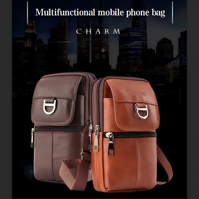 กระเป๋าคาดเอวหนังสำหรับผู้ชาย  - Leatherwork Bag บทวิจารณ์และราคา