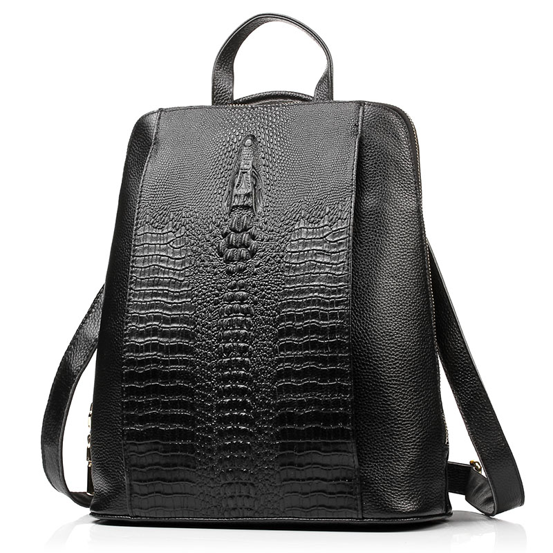 กระเป๋าเป้สะพายหลังหนังจระเข้ส - Leatherwork Bag บทวิจารณ์และราคา