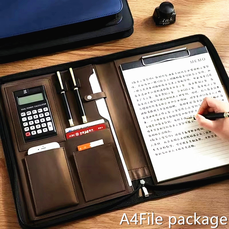 PU หนัง Portafolio A4 เอกสารซิ - Leather Work Folder บทวิจารณ์และราคา
